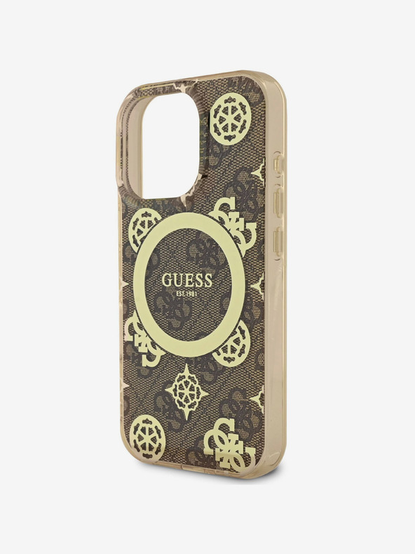 Guess Guess IML 4G bazsarózsa MagSafe hátlap iPhone 16 Pro készülékhez Barna