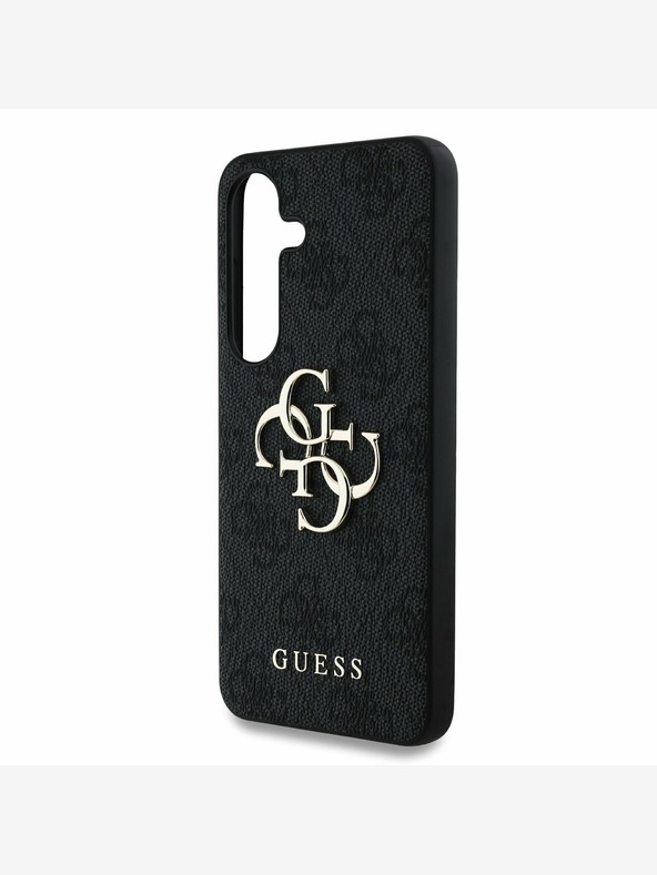 Guess PU 4G Metal Logo Zadní Kryt pro Samsung Galaxy S25 Grey Telefontok