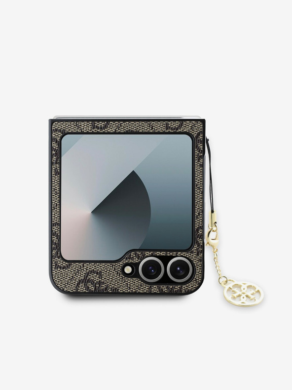 Guess Guess 4G Charm hátlap a Samsung Galaxy Z Flip 6-hoz Barna