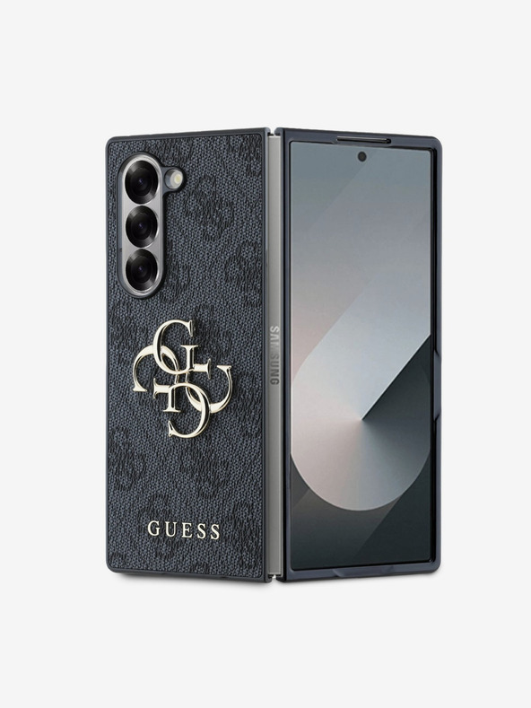Guess Guess PU 4G fém logós hátlap Samsung Galaxy Z Fold 6 szürke szürke
