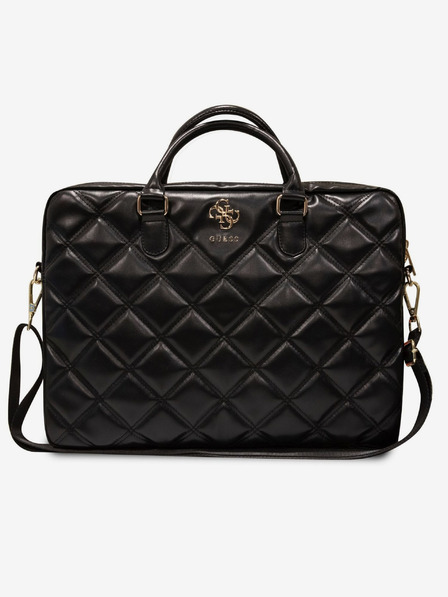 Guess PU Quilted 4G Metal Logo Taška na Notebook 15/16" Black Telefontok