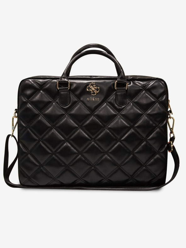 Guess PU Quilted 4G Metal Logo Taška na Notebook 15/16" Black Telefontok
