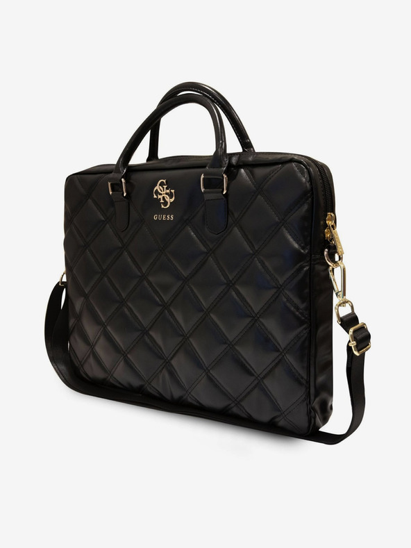 Guess PU Quilted 4G Metal Logo Taška na Notebook 15/16" Black Telefontok
