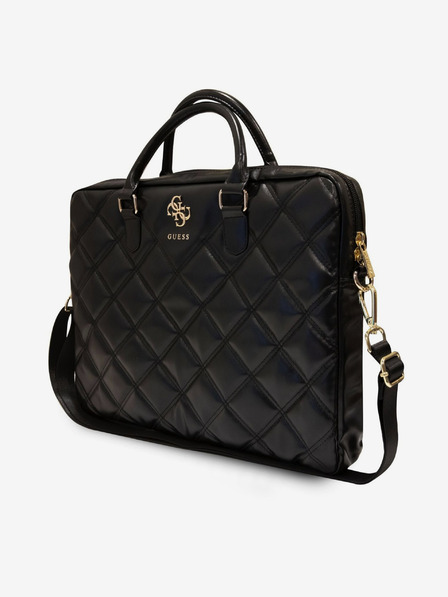 Guess PU Quilted 4G Metal Logo Taška na Notebook 15/16" Black Telefontok
