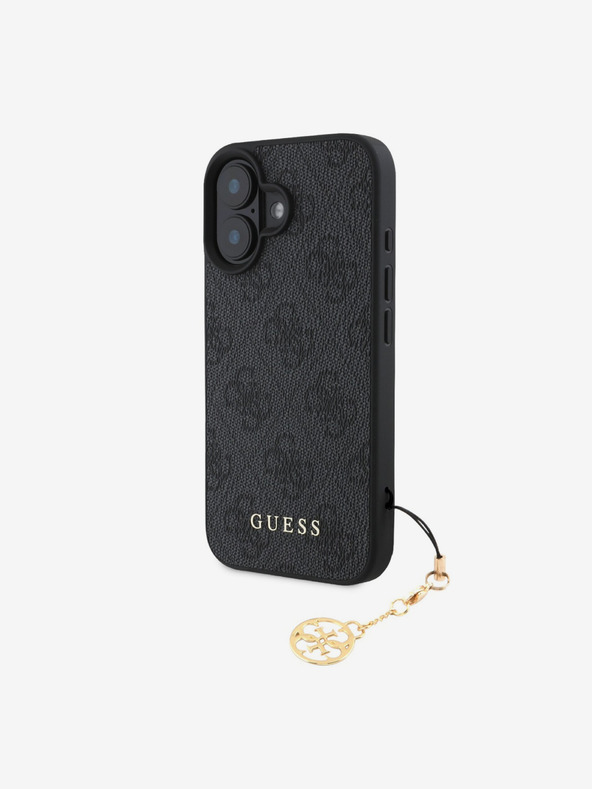 Guess Guess 4G Charm hátlap iPhone 16 Plushoz Tone on Tone Szürke