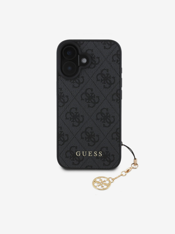 Guess Guess 4G Charm hátlap iPhone 16 Plushoz Tone on Tone Szürke