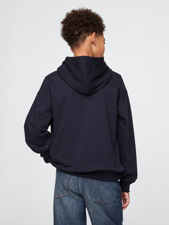 GAP Gyerek pulóver logóval és fleece béléssel GAP