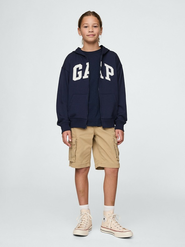GAP Gyerek pulóver logóval és fleece béléssel GAP