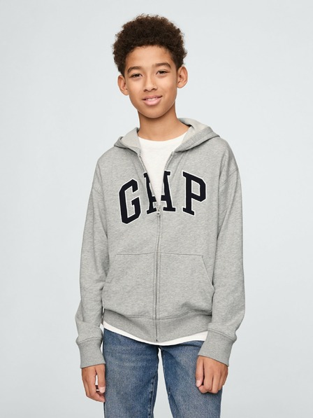 GAP Gyerek pulóver logóval és fleece béléssel GAP