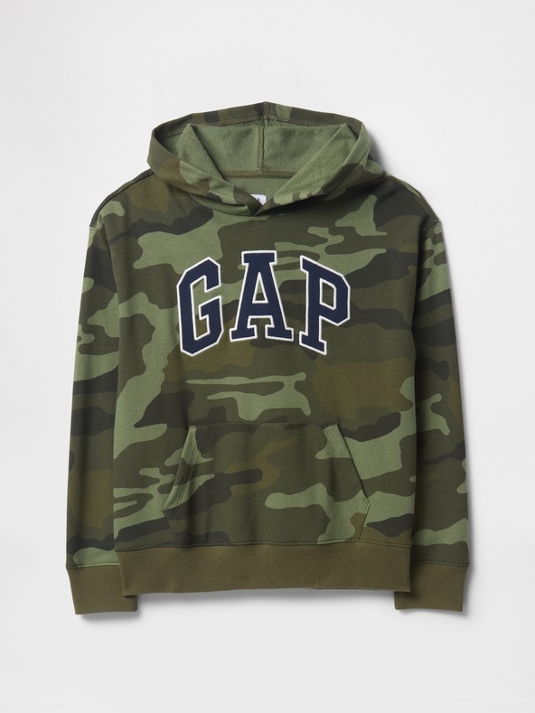 GAP Gyerek pulóver logóval és fleece béléssel GAP