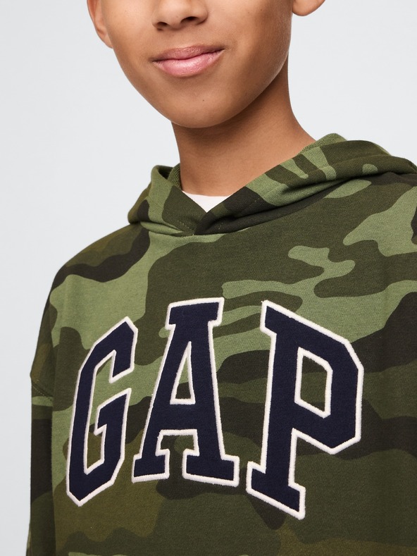 GAP Gyerek pulóver logóval és fleece béléssel GAP