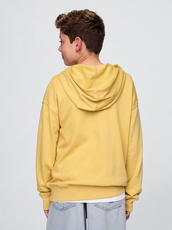 GAP Gyerek pulóver logóval és fleece béléssel GAP
