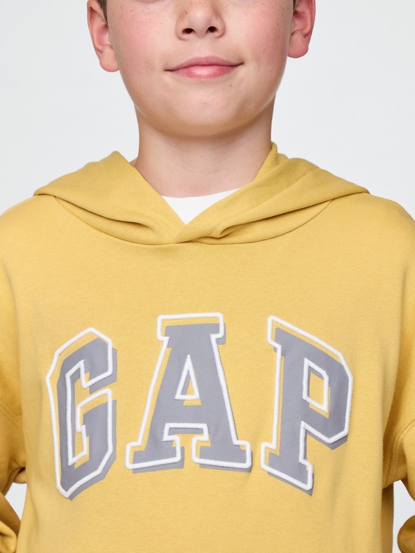 GAP Gyerek pulóver logóval és fleece béléssel GAP
