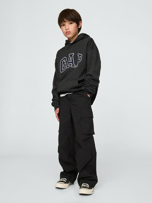 GAP Gyerek pulóver logóval és fleece béléssel GAP