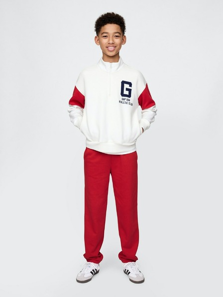 GAP Gyerek fleece sportnadrág logóval army GAP