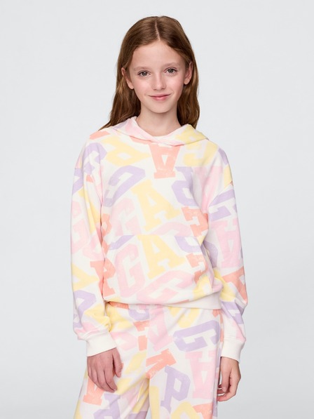GAP Gyerek pulóver logóval és fleece béléssel GAP