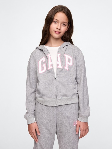 GAP Gyerek pulóver logóval és fleece béléssel GAP