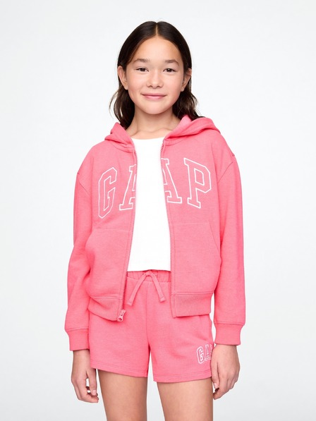 GAP Gyerek pulóver logóval és fleece béléssel GAP