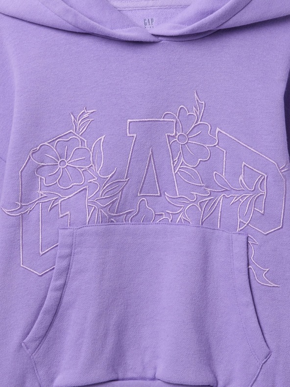 GAP Gyerek pulóver logóval és fleece béléssel GAP