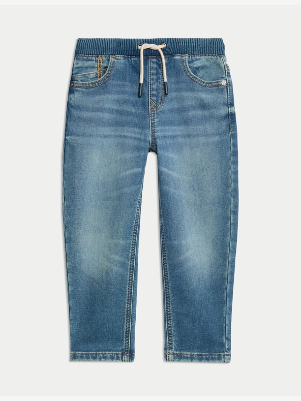 Marks & Spencer Marks & Spencer tengerészkék magas derekú pamut farmer (2-8 éves korig)