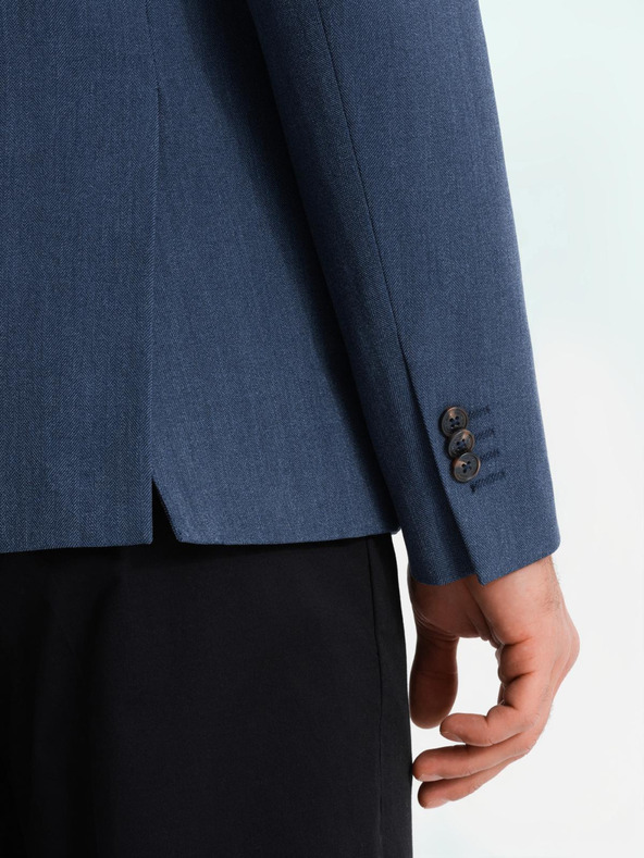 Ombre Clothing Elegáns férfi gyapjúkeverék blézer Navy Blue Ombre Clothing