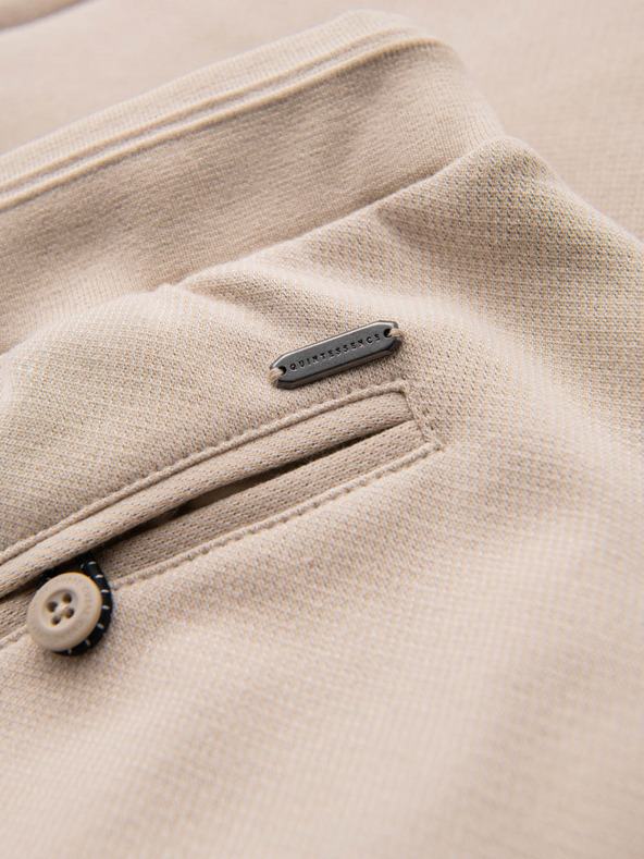 Ombre Clothing Férfi pamut tréningnadrág BASIC bézs Ombre ruházat