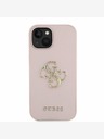 Guess Guess PU szemcsés 4G fém logós hátlap iPhone 15 rózsaszínhez