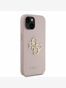 Guess Guess PU szemcsés 4G fém logós hátlap iPhone 15 rózsaszínhez