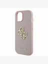 Guess Guess PU szemcsés 4G fém logós hátlap iPhone 15 rózsaszínhez