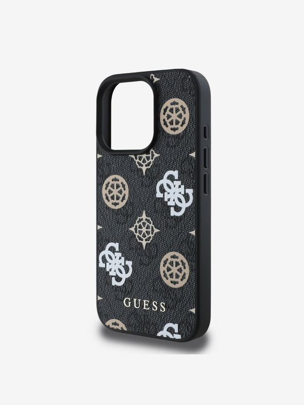 Guess Guess PU 4G bazsarózsa MagSafe hátlap iPhone 16 Pro-hoz Fekete