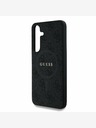 Guess PU Leather 4G Colored Ring MagSafe Zadní Kryt pro Samsung Galaxy S25 Black Telefontok
