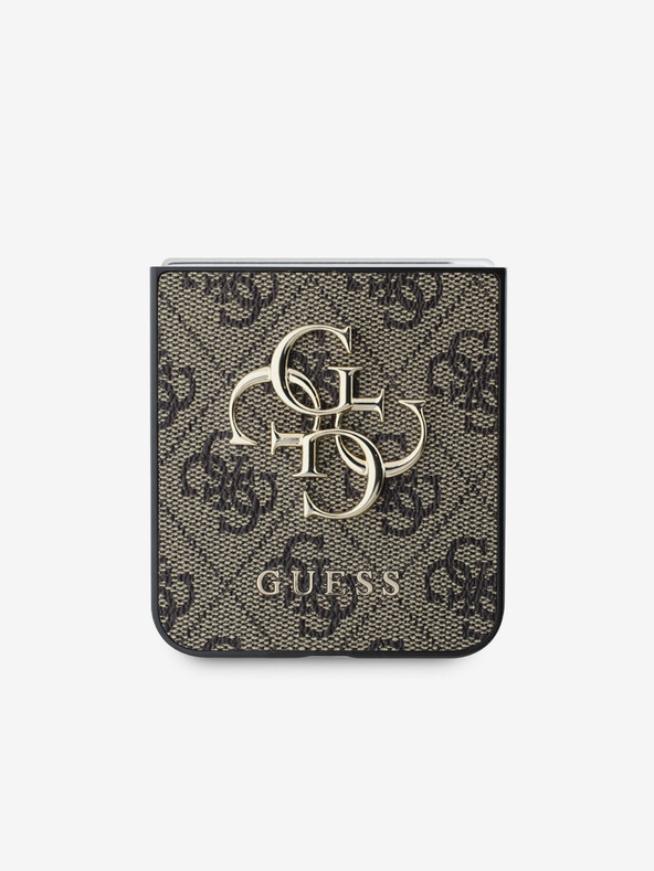 Guess Guess PU 4G fém logós hátlap a Samsung Galaxy Z Flip 6-hoz Barna