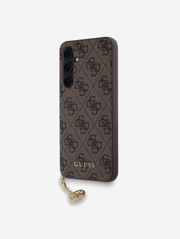 Guess Guess 4G Charm hátlapi borító Samsung Galaxy A35 5G barna