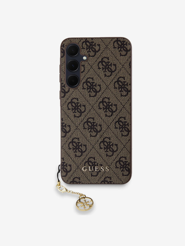 Guess Guess 4G Charm hátlapi borító Samsung Galaxy A35 5G barna