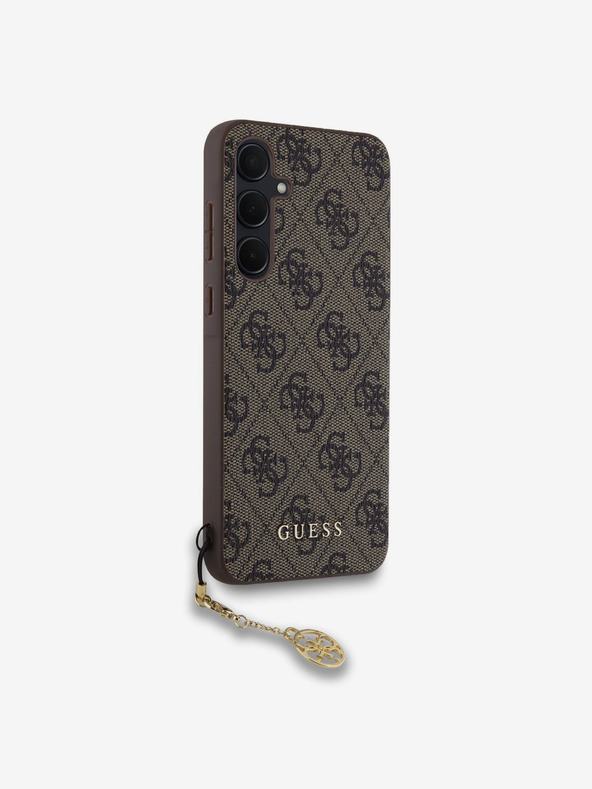 Guess Guess 4G Charm hátlapi borító Samsung Galaxy A35 5G barna