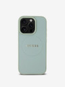 Guess Guess PU szemcsés klasszikus logós MagSafe hátlap az iPhone 16 Pro Max készülékhez Zöld