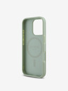 Guess Guess PU szemcsés klasszikus logós MagSafe hátlap az iPhone 16 Pro Max készülékhez Zöld