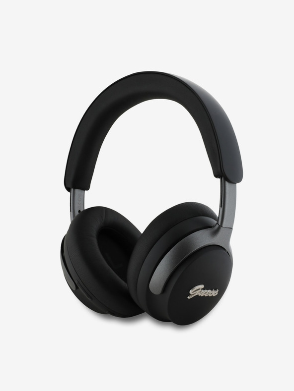 Guess Guess PU bőr írásjeles logós ANC/ENC vezeték nélküli fejhallgató fekete