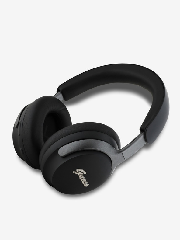 Guess Guess PU bőr írásjeles logós ANC/ENC vezeték nélküli fejhallgató fekete