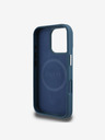 Guess Guess PU szemcsés háromszög logós hátsó borító iPhone 16 Pro Max készülékhez Kék