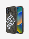 Guess Guess PU bőr 4G Big Love logós MagSafe hátlap iPhone 16-hoz Barna