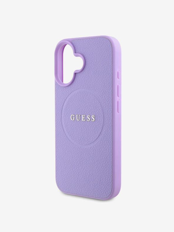 Guess Guess PU szemcsés klasszikus logós MagSafe hátlap iPhone 16-hoz Lila