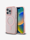 Guess Guess IML csillogó gyűrűs MagSafe hátlap iPhone 16 Pro készülékhez Rózsaszín