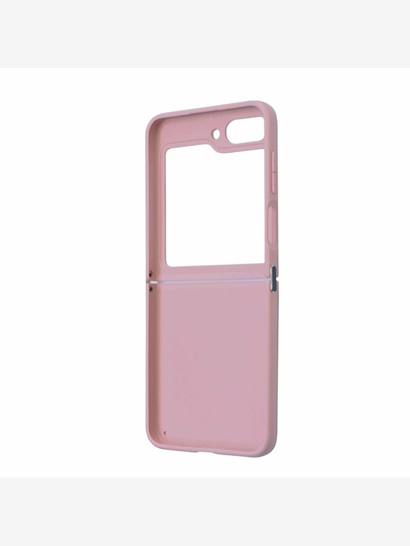 Guess PC/TPU Glitter Flakes Metal Logo Zadní Kryt pro Samsung Galaxy Z Flip 5 Pink Telefontok