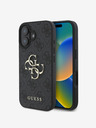 Guess Guess PU 4G fém logós hátlap iPhone 16 Plus-hoz Szürke