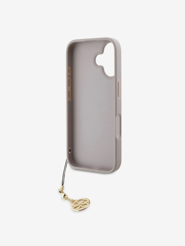 Guess Guess 4G Charm hátlapi borító iPhone 16-hoz Tone on Tone Rózsaszín