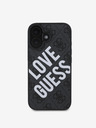 Guess Guess PU bőr 4G Big Love Logo MagSafe hátlap iPhone 16-hoz Fekete