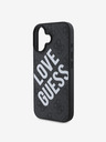 Guess Guess PU bőr 4G Big Love Logo MagSafe hátlap iPhone 16-hoz Fekete