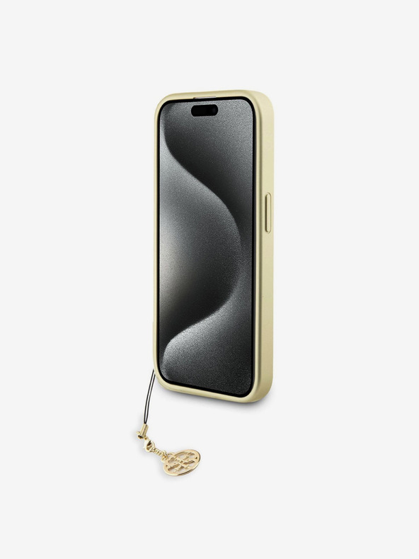 Guess Guess 4G Charm hátlap az iPhone 15 Pro-hoz Barna