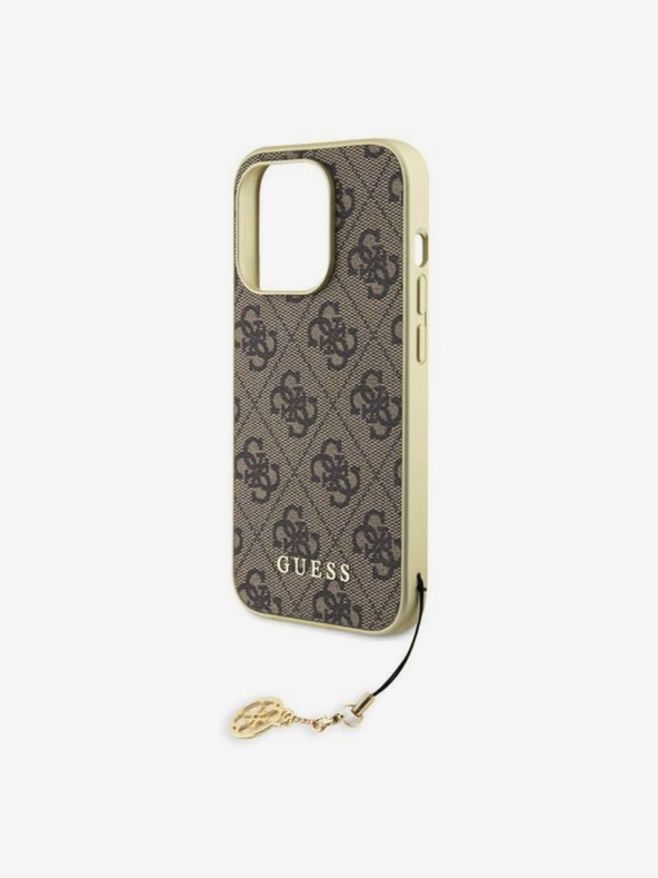 Guess Guess 4G Charm hátlap az iPhone 15 Pro-hoz Barna